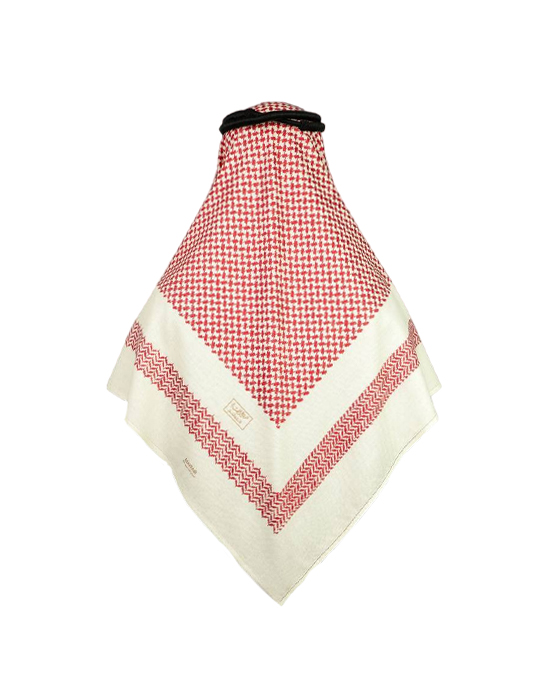 Al Bassam My Fair Winter Shemagh (Red And Beige)