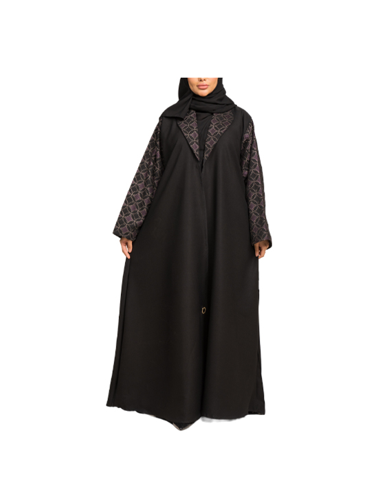 Abaya Jacket With Embroidery On The Sleeves v1