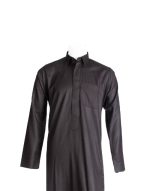 Al Aseel Men's Striped Winter Flip Flop Thobe Color 3 V1