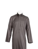 Al Aseel Men's Striped Zipper Zipper Winter Thobe Color 1 V1