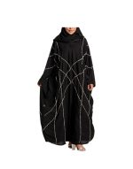 Black Bisht Abaya With Embroidery v1