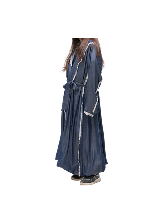 Blue Jeans Abaya With A Long Sleeve v1