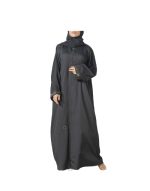 Classic Salona Crepe Abaya With Square Sleeves v1