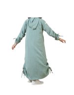 Classic Silk Abaya With Zip And Hood v2