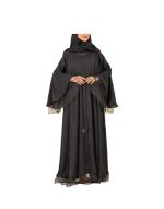 Cloche Abaya With Lace Sleeves v1