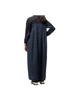 Crepe Abaya With Checks At The Bottom And Back v2
