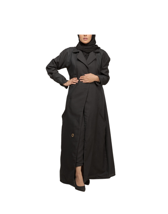 Formal Crepe Abaya With A Neckline v1