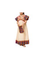 Girls Beige Cotton Galabiya V1