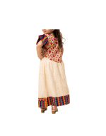 Girls Beige Cotton Galabiya V2