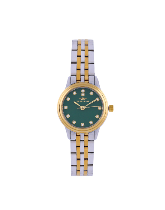 Green Dial Round Women's Watch v1