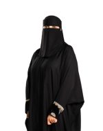 Jewel Niqab With Gold Metal Logo And Sticker v1