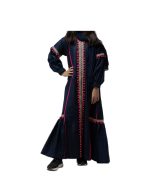 Navy Cotton Abaya At A Special Cost v1