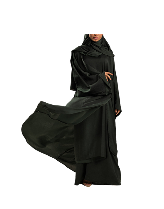 Oil Washed Silk Abaya v1
