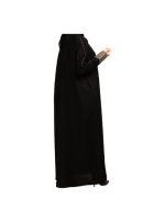 Practical Abaya With Crushed Gold Jacquard Inserts v2