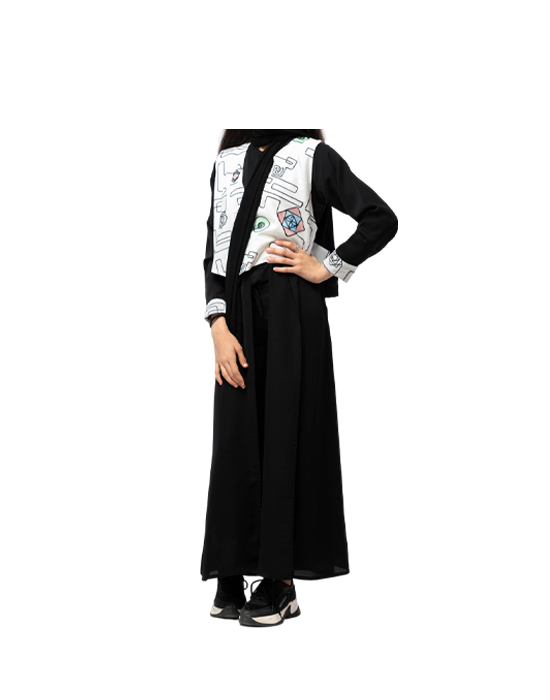 Salona Abaya With A Distinctive Pattern On The Jacket v1