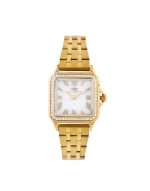 Women's Watch Gold White Dial v1