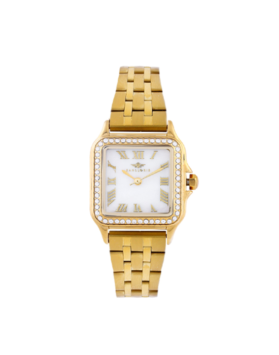 Women's Watch Gold White Dial v1
