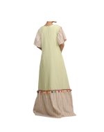 Yellow Embroidered Cotton Galabiya V2