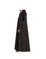 Black Crepe Half Cloche Abaya With Black Embroidery v1