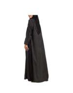 Black Light Jacquard Half Cloche Abaya v2