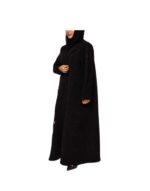 Black Suede Cloche Abaya v2