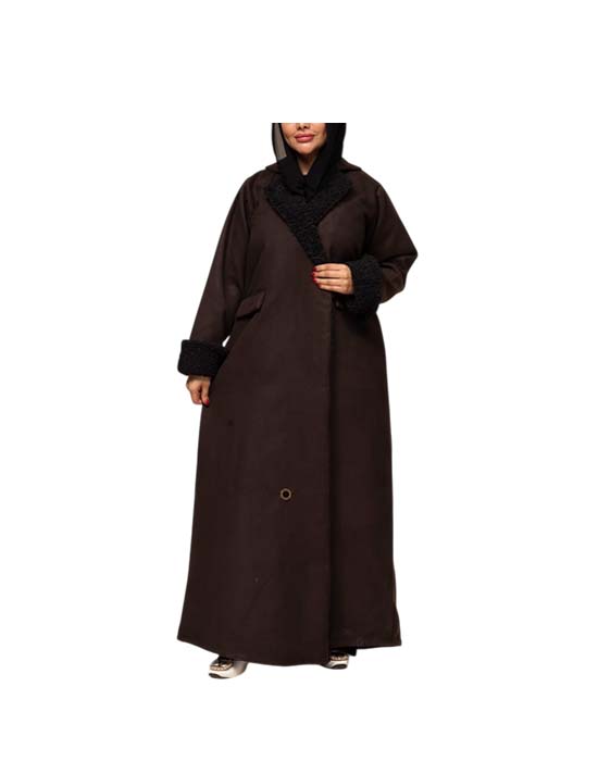Brown Wool Jacket Abaya v1