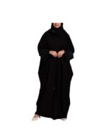 Classic Black Abaya With Reversed Sleeves v1