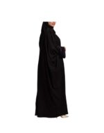 Classic Black Abaya With Reversed Sleeves vv2