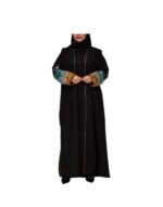 Embroidered wool cloche abaya v1