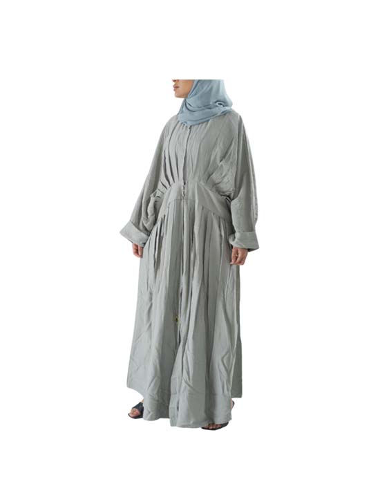 Linen Abaya With Pleats 2 v1