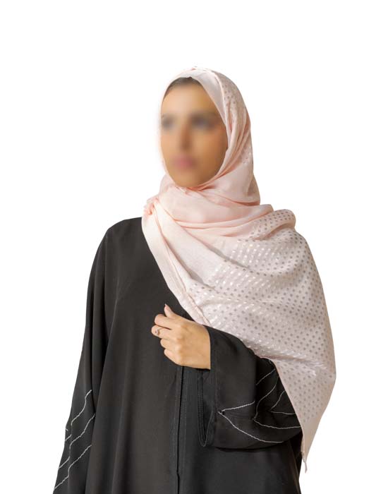 Pink Checkered Linen Scarf v1