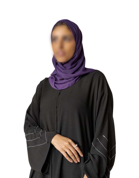 Plain Purple Silk Scarf v1